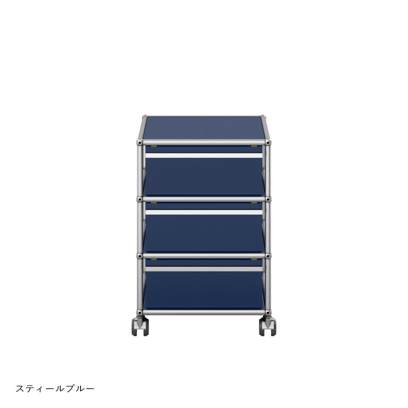 USMハラー（ユーエスエムハラー） / Wagon（ワゴン） / W418×D523×H605mm / 引き出し×3 / ソフトキャスター付（手前2個ロック可）