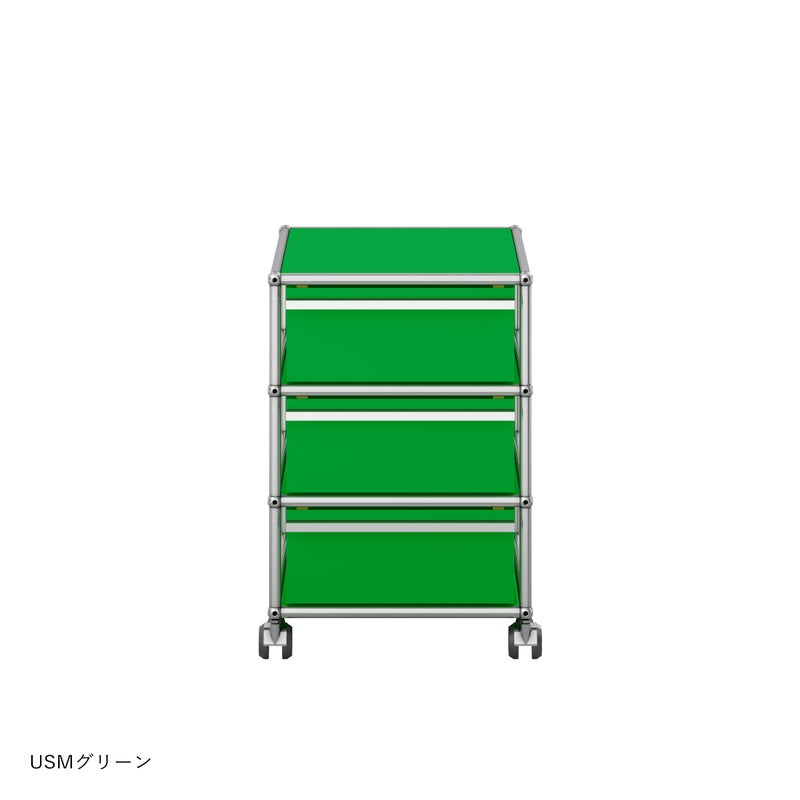 USMハラー（ユーエスエムハラー） / Wagon（ワゴン） / W418×D523×H605mm / 引き出し×3 / ソフトキャスター付（手前2個ロック可）