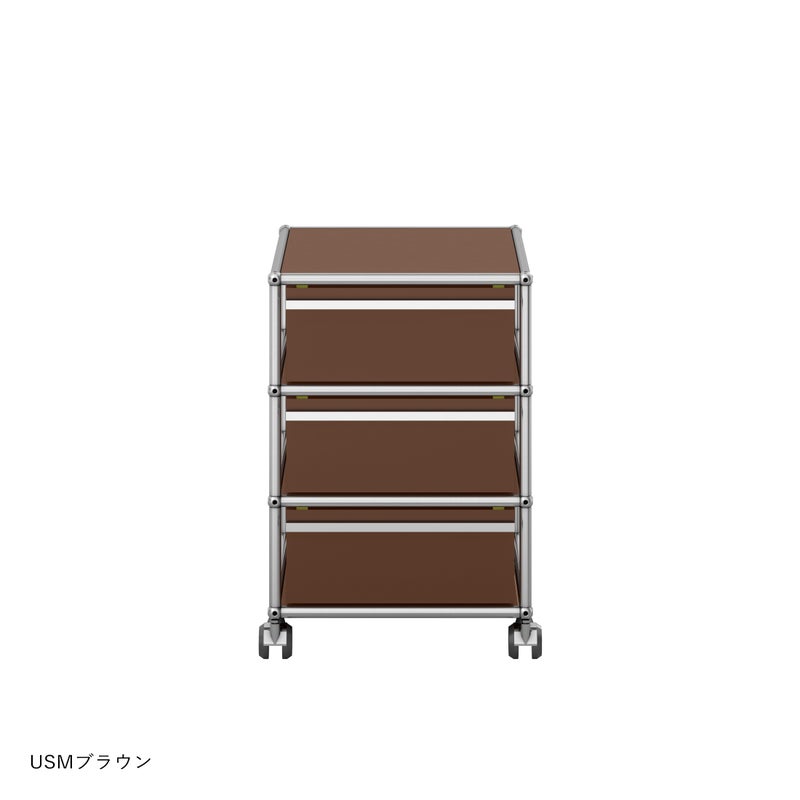 USMハラー（ユーエスエムハラー） / Wagon（ワゴン） / W418×D523×H605mm / 引き出し×3 / ソフトキャスター付（手前2個ロック可）