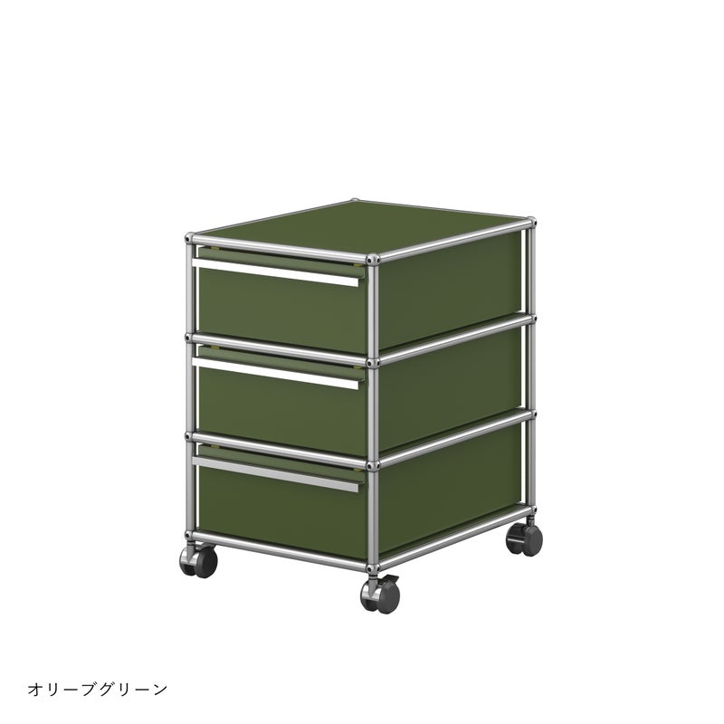 USMハラー（ユーエスエムハラー） / Wagon（ワゴン） / W418×D523×H605mm / 引き出し×3 / ソフトキャスター付（手前2個ロック可）