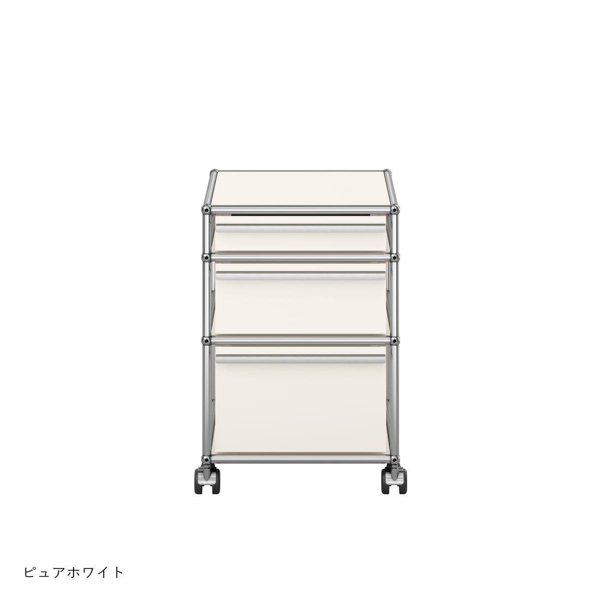 USMハラー（ユーエスエムハラー） / Wagon（ワゴン） / W418×D523×H605mm / 引き出し×3 / ソフトキャスター付（手前2個ロック可） / トレイセット付き