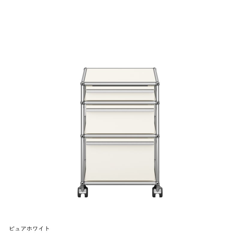 USMハラー（ユーエスエムハラー） / Wagon（ワゴン） / W418×D523×H605mm / 引き出し×3 / ソフトキャスター付（手前2個ロック可） / トレイセット付き