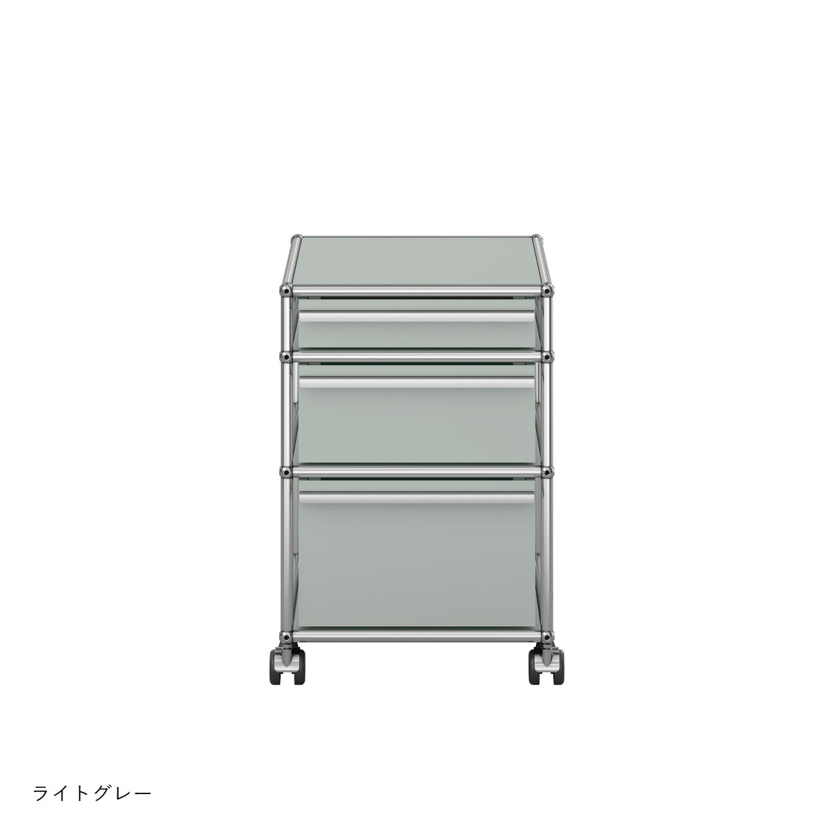 USMハラー（ユーエスエムハラー） / Wagon（ワゴン） / W418×D523×H605mm / 引き出し×3 / ソフトキャスター付（手前2個ロック可） / トレイセット付き