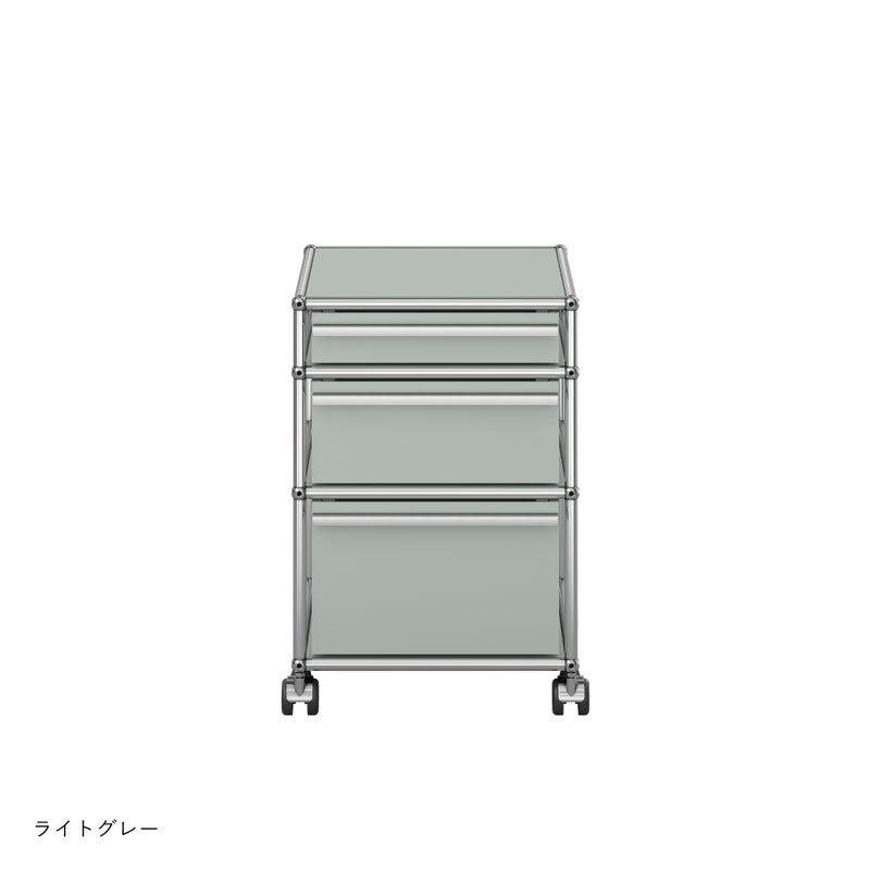 USMハラー（ユーエスエムハラー） / Wagon（ワゴン） / W418×D523×H605mm / 引き出し×3 / ソフトキャスター付（手前2個ロック可） / トレイセット付き