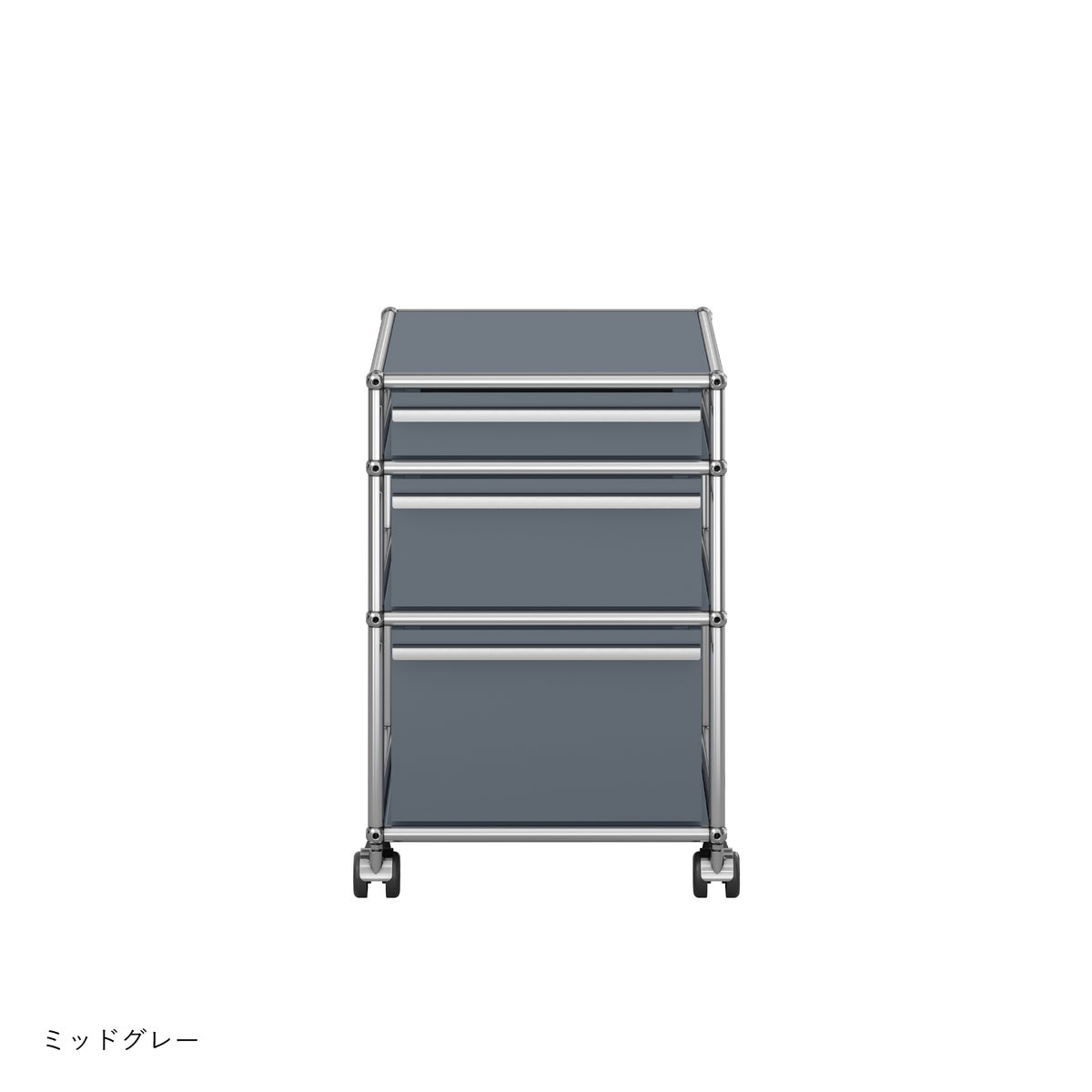 USMハラー（ユーエスエムハラー） / Wagon（ワゴン） / W418×D523×H605mm / 引き出し×3 / ソフトキャスター付（手前2個ロック可） / トレイセット付き