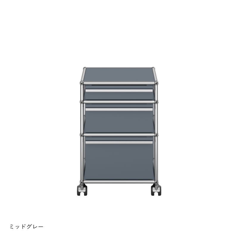 USMハラー（ユーエスエムハラー） / Wagon（ワゴン） / W418×D523×H605mm / 引き出し×3 / ソフトキャスター付（手前2個ロック可） / トレイセット付き