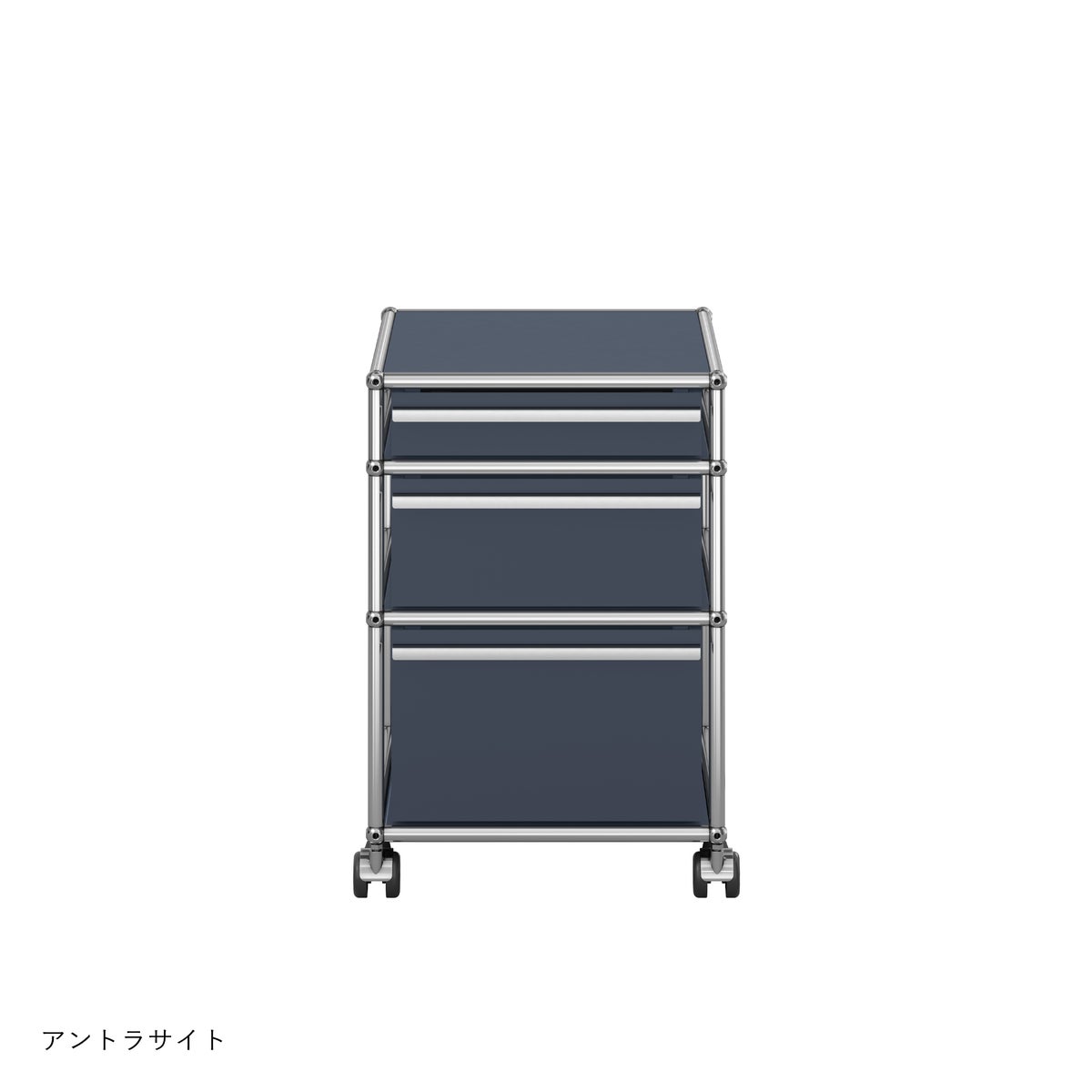 USMハラー（ユーエスエムハラー） / Wagon（ワゴン） / W418×D523×H605mm / 引き出し×3 / ソフトキャスター付（手前2個ロック可） / トレイセット付き