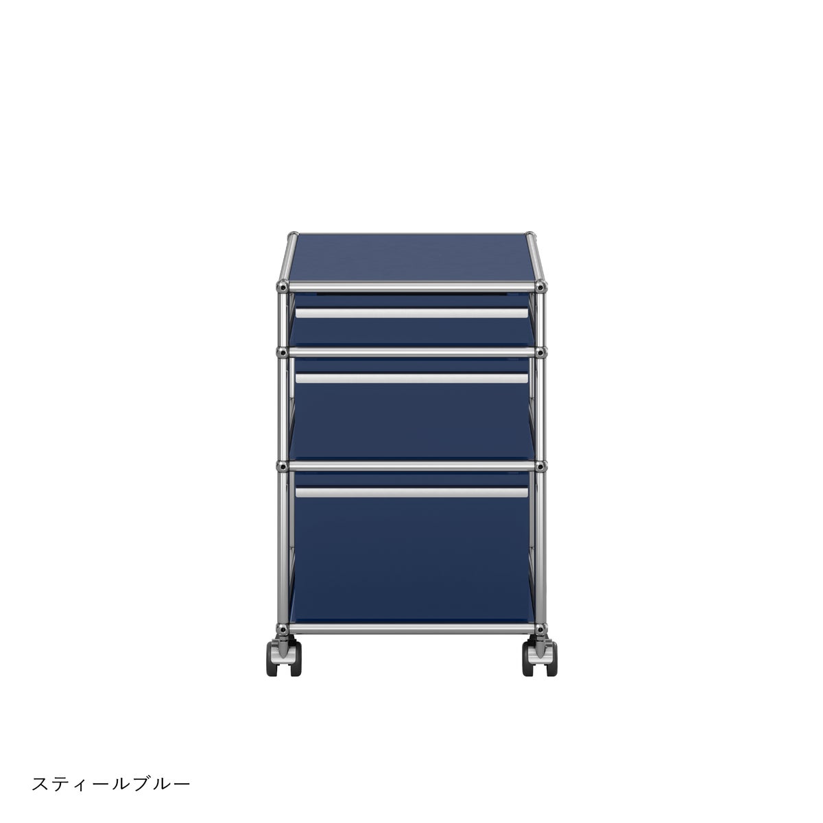 USMハラー（ユーエスエムハラー） / Wagon（ワゴン） / W418×D523×H605mm / 引き出し×3 / ソフトキャスター付（手前2個ロック可） / トレイセット付き