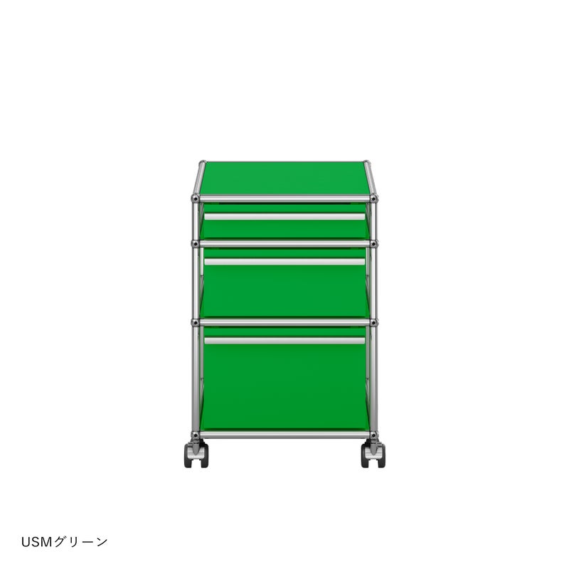 USMハラー（ユーエスエムハラー） / Wagon（ワゴン） / W418×D523×H605mm / 引き出し×3 / ソフトキャスター付（手前2個ロック可） / トレイセット付き