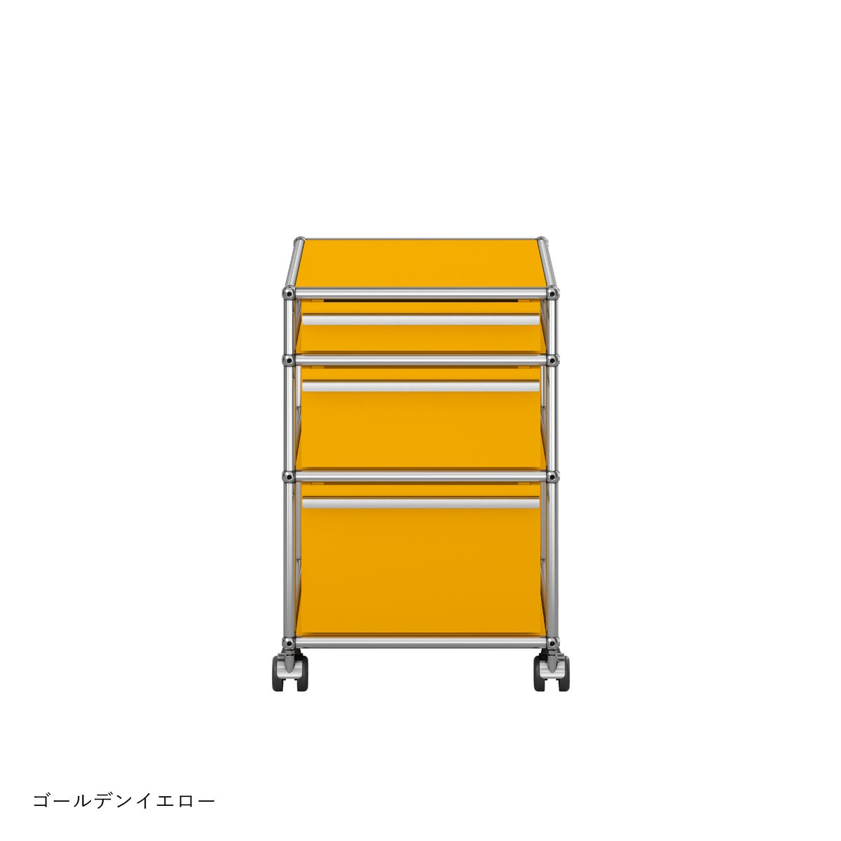 USMハラー（ユーエスエムハラー） / Wagon（ワゴン） / W418×D523×H605mm / 引き出し×3 / ソフトキャスター付（手前2個ロック可） / トレイセット付き