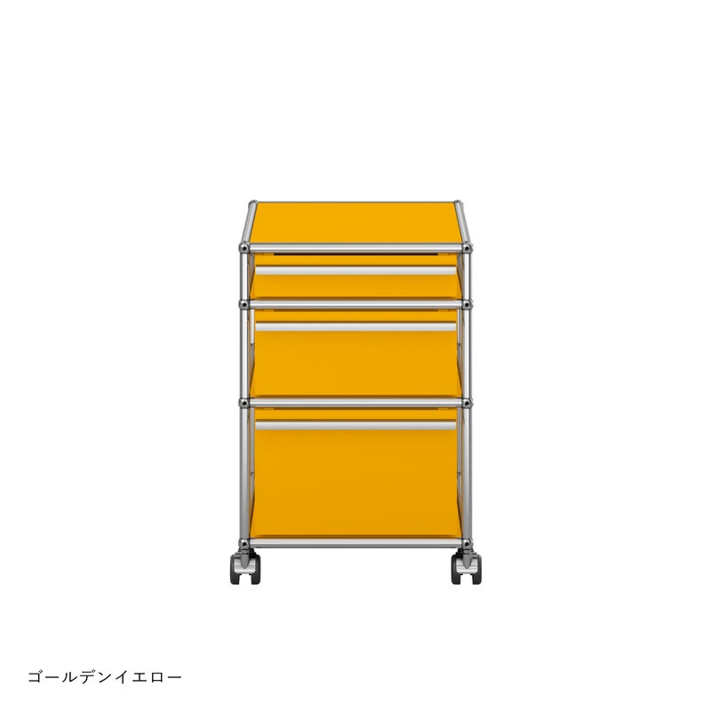 USMハラー（ユーエスエムハラー） / Wagon（ワゴン） / W418×D523×H605mm / 引き出し×3 / ソフトキャスター付（手前2個ロック可） / トレイセット付き