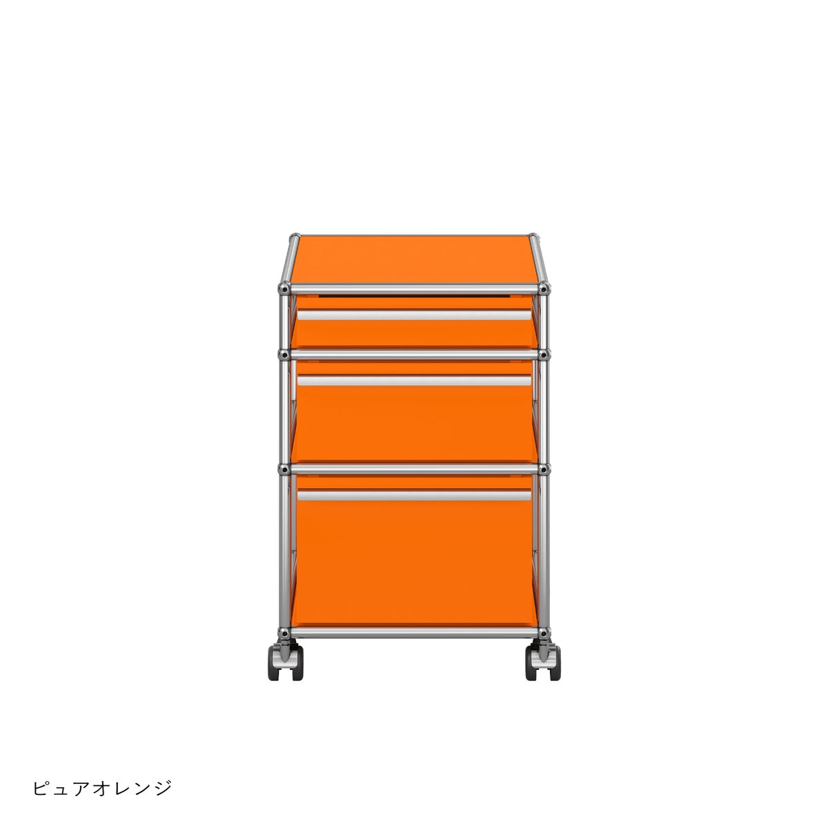 USMハラー（ユーエスエムハラー） / Wagon（ワゴン） / W418×D523×H605mm / 引き出し×3 / ソフトキャスター付（手前2個ロック可） / トレイセット付き