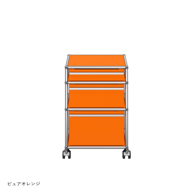 USMハラー（ユーエスエムハラー） / Wagon（ワゴン） / W418×D523×H605mm / 引き出し×3 / ソフトキャスター付（手前2個ロック可） / トレイセット付き