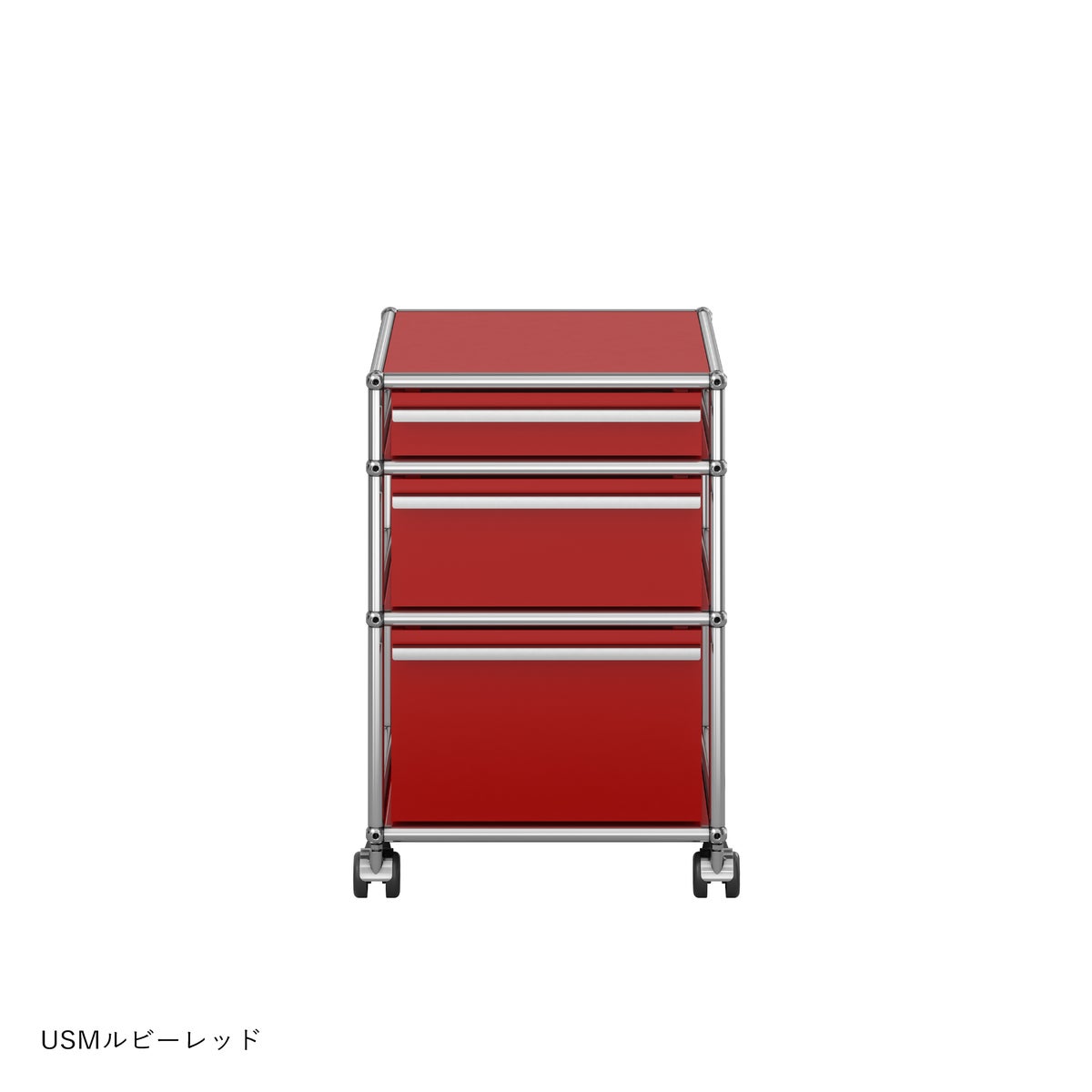 USMハラー（ユーエスエムハラー） / Wagon（ワゴン） / W418×D523×H605mm / 引き出し×3 / ソフトキャスター付（手前2個ロック可） / トレイセット付き