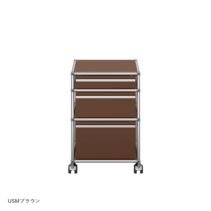 USMハラー（ユーエスエムハラー） / Wagon（ワゴン） / W418×D523×H605mm / 引き出し×3 / ソフトキャスター付（手前2個ロック可） / トレイセット付き