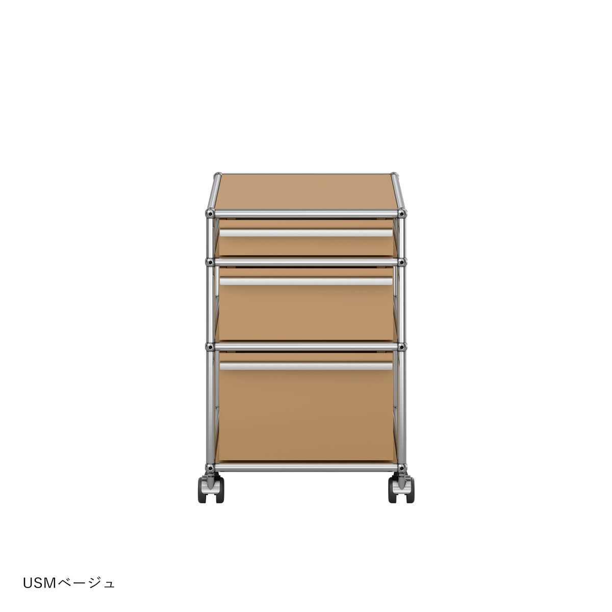 USMハラー（ユーエスエムハラー） / Wagon（ワゴン） / W418×D523×H605mm / 引き出し×3 / ソフトキャスター付（手前2個ロック可） / トレイセット付き