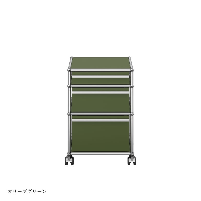 USMハラー（ユーエスエムハラー） / Wagon（ワゴン） / W418×D523×H605mm / 引き出し×3 / ソフトキャスター付（手前2個ロック可） / トレイセット付き