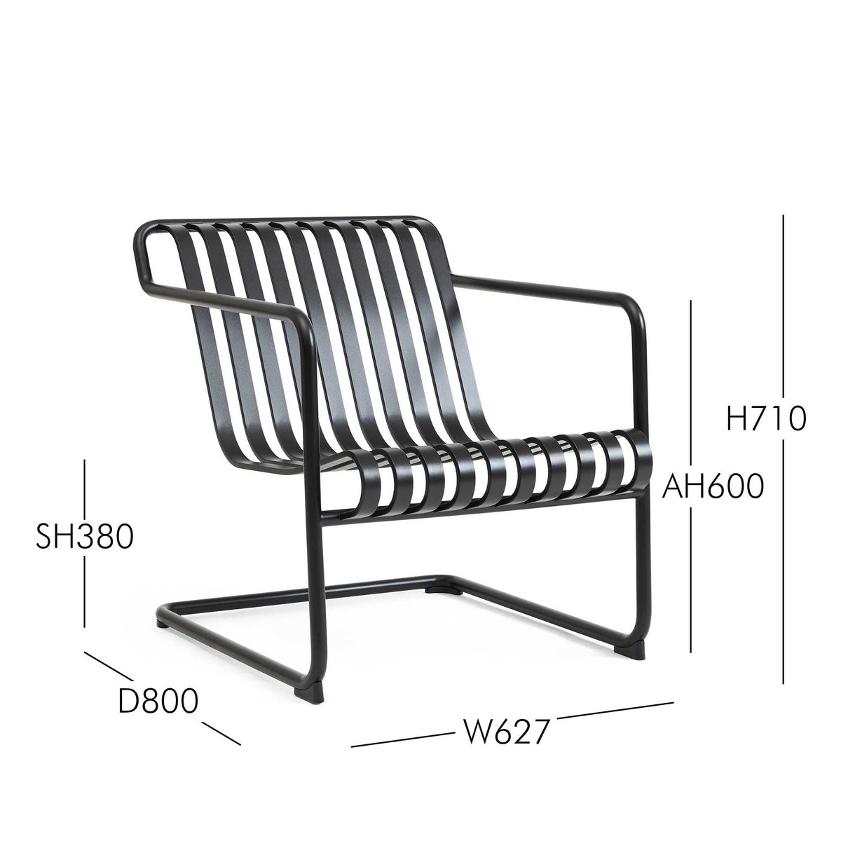 HAY（ヘイ） / PALISSADE CANTILEVER（パリサード カンチレバー） / LOUNGE CHAIR LOW （ラウンジチェア） / 全3色 / アウトドア