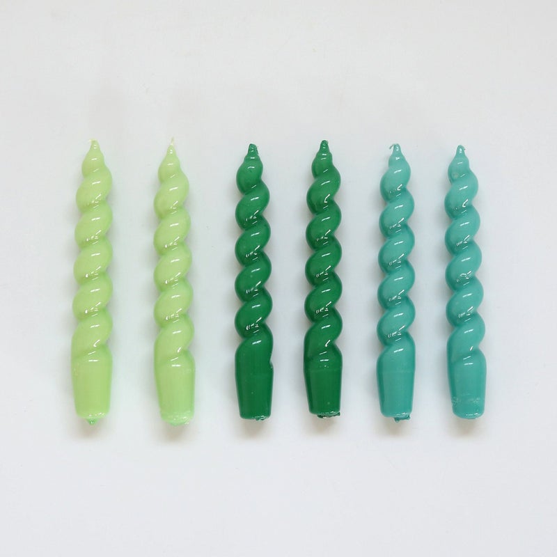 HAY（ヘイ） / CANDLE SPIRAL SET OF 6（キャンドル） / ミント・グリーンアクア・グリーン / 6本セット