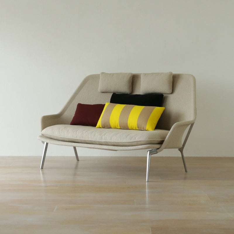 Vitra（ヴィトラ） / Slow Sofa（スローソファ） / Flocca（フロッカ） / バッククッション 3個付 / ネッククッション付