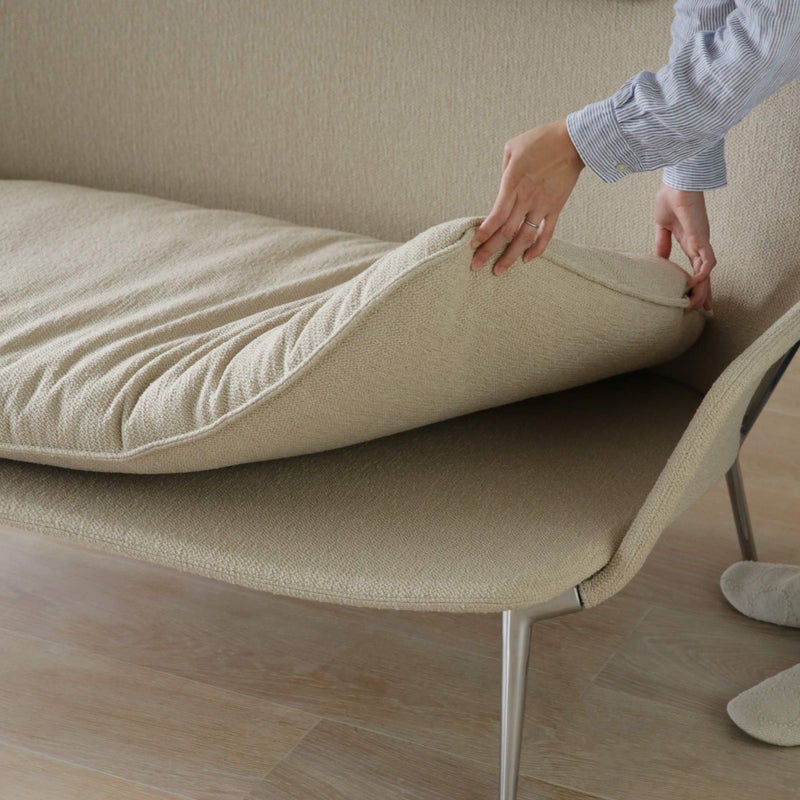 Vitra（ヴィトラ） / Slow Sofa（スローソファ） / Flocca（フロッカ） / バッククッション 3個付 / ネッククッション付