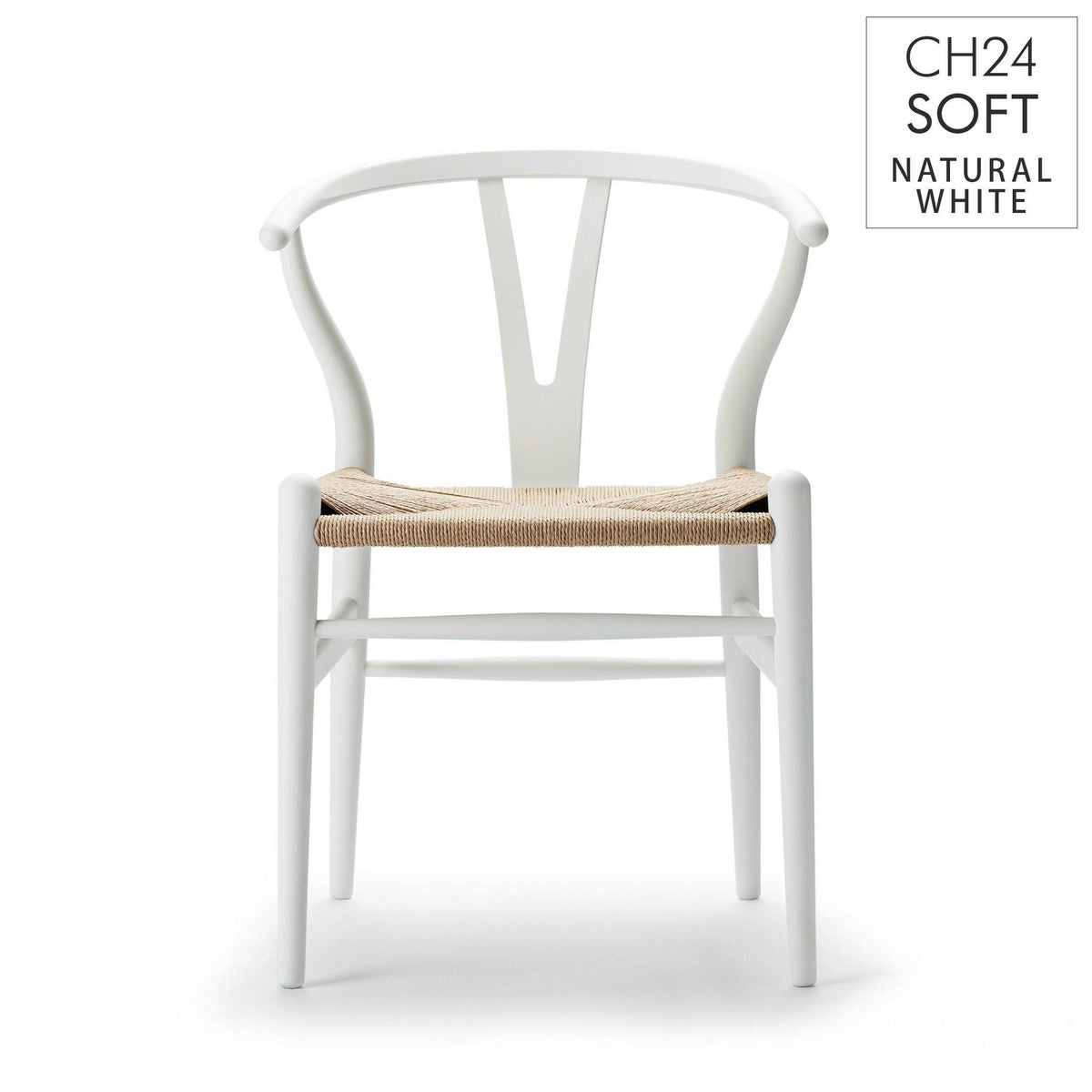 CH24 SOFT / NATURAL WHITE（ナチュラルホワイト） / Yチェアソフト（ワイチェア） ビーチ材・マットカラー / SH45cm / CARL HANSEN & SON （カール・ハンセン＆サン）