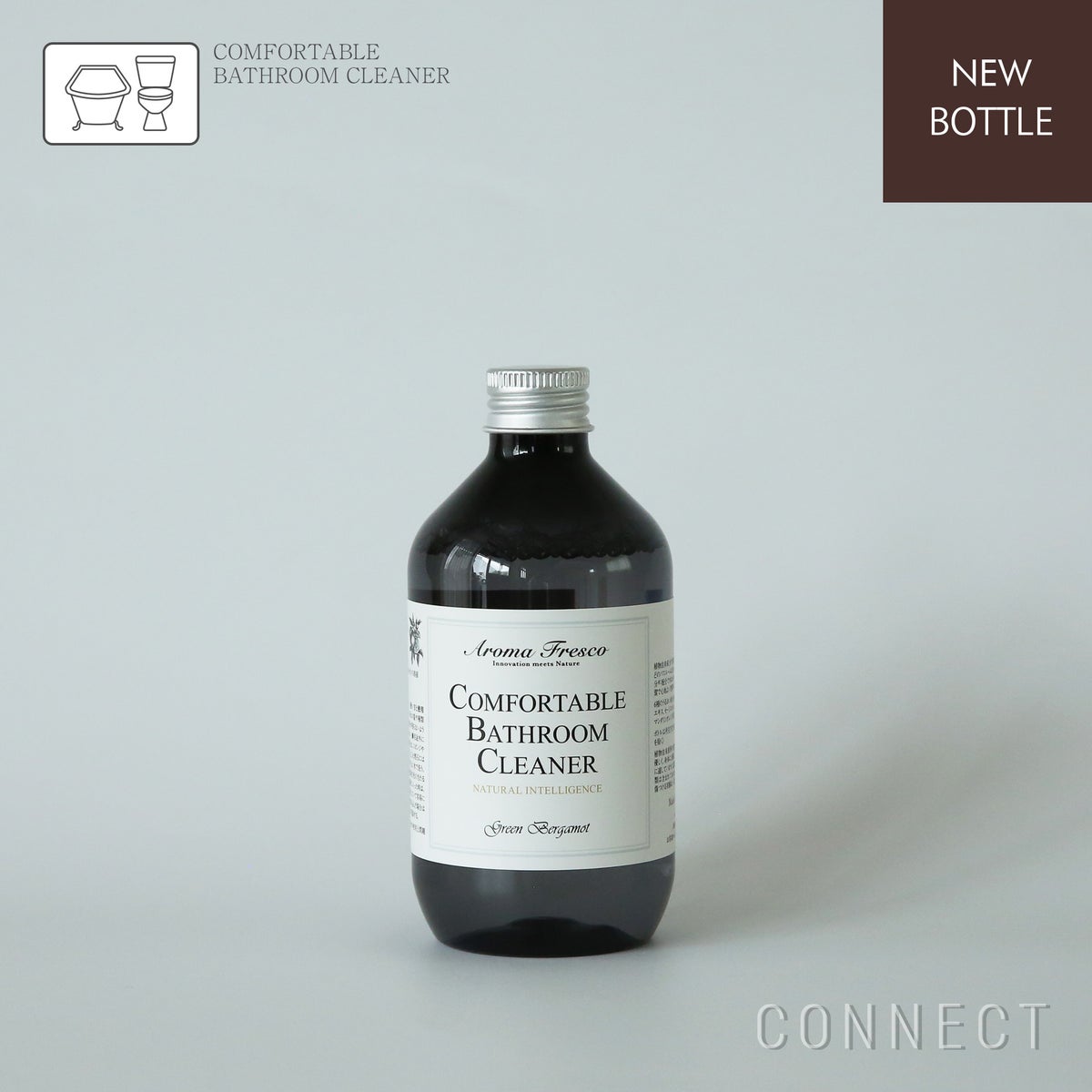 ［新ボトル］Aroma Fresco（アロマフレスコ） / コンフォタブル バスルームクリーナー（バス・トイレ用洗剤）レフィル300ml（詰め替え用） / グリーン・ベルガモット