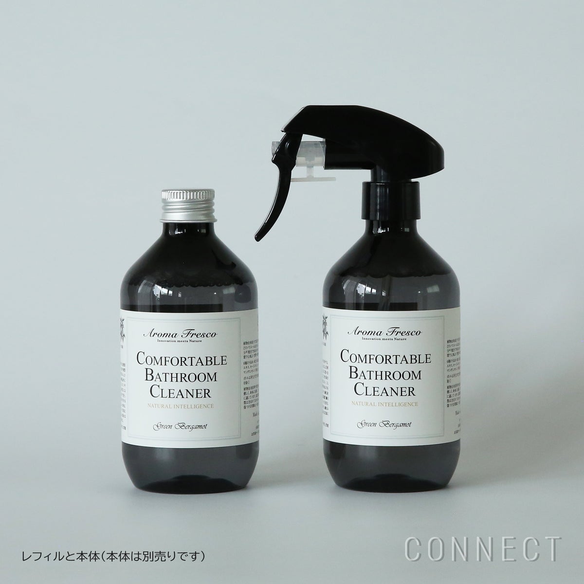 ［新ボトル］Aroma Fresco（アロマフレスコ） / コンフォタブル バスルームクリーナー（バス・トイレ用洗剤）レフィル300ml（詰め替え用） / グリーン・ベルガモット