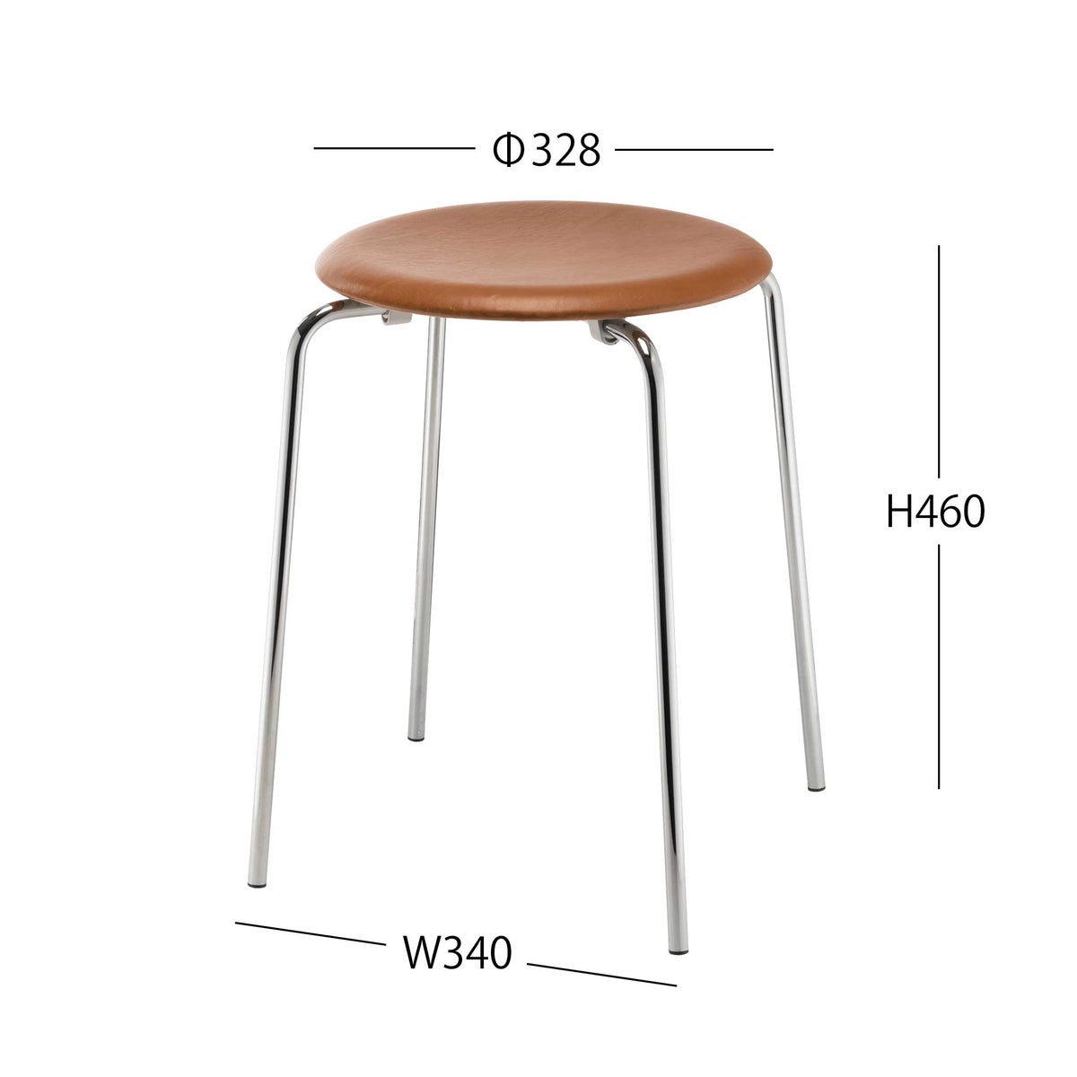 FRITZ HANSEN（フリッツ・ハンセン） / DOT（ドットスツール） / Essential Leather（エッセンシャルレザー） / ウォルナット / クローム脚