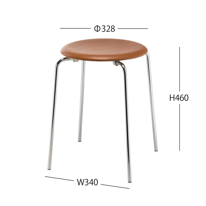 FRITZ HANSEN（フリッツ・ハンセン） / DOT（ドットスツール） / Essential Leather（エッセンシャルレザー） / ウォルナット / クローム脚