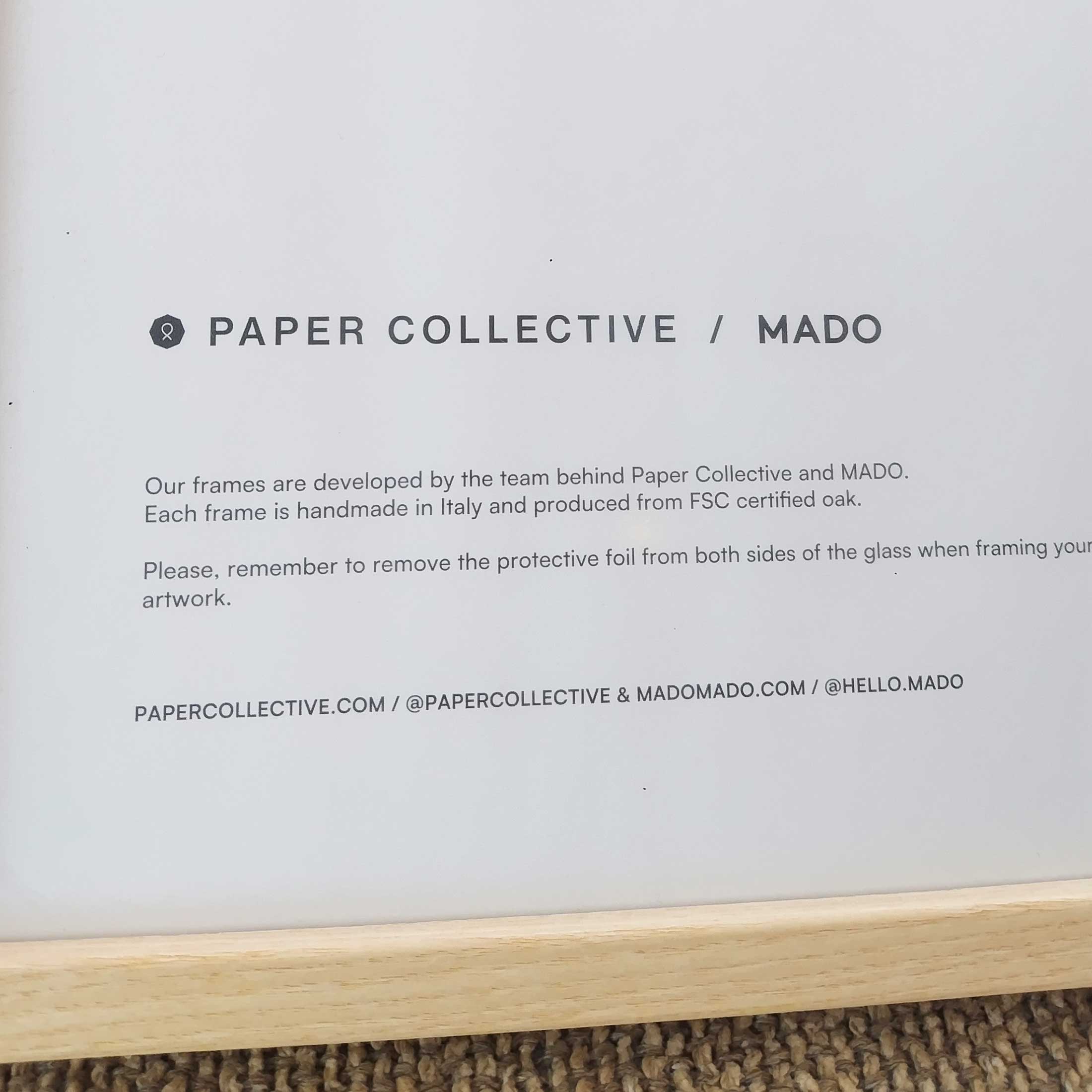 アウトレット】PAPER COLLECTIVE（ペーパーコレクティブ） / フレーム