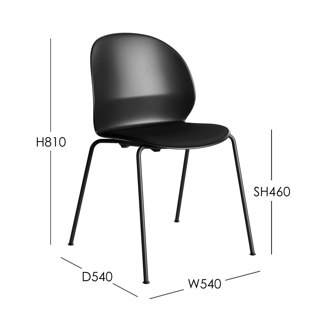 FRITZ HANSEN（フリッツ・ハンセン） / N02 RECYCLE（リサイクル） / N02-10SU / TECHNICOLOUR 0190 / ブラック / シートパディングチェア
