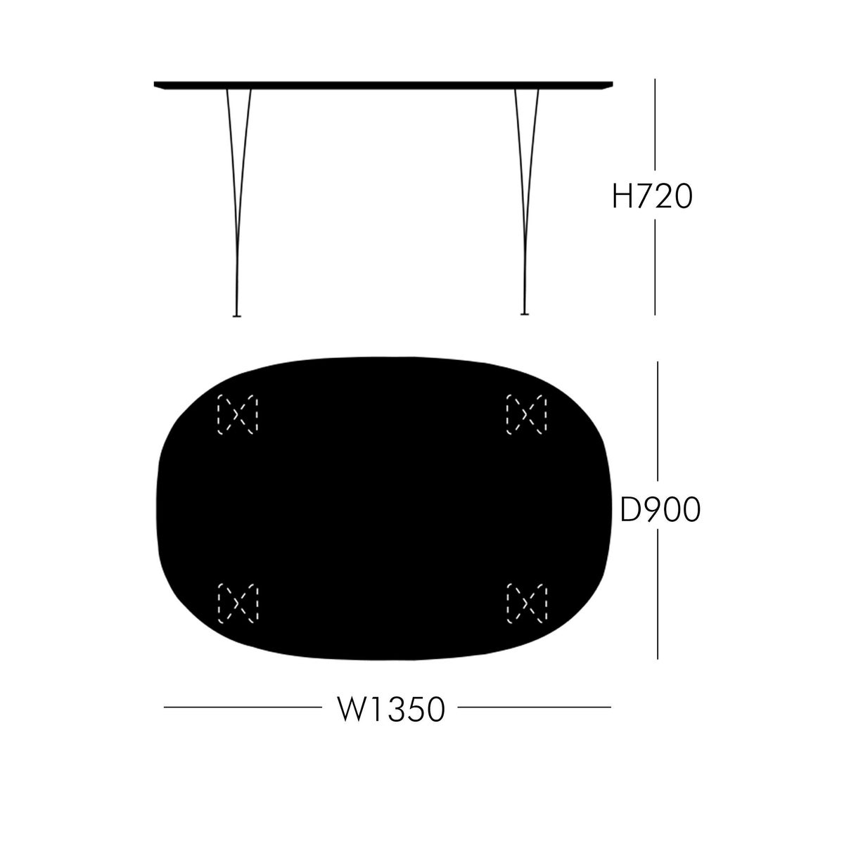 FRITZ HANSEN（フリッツ・ハンセン） / TABLE SERIES（テーブルシリーズ）B611 / スーパー楕円テーブル / 2026Newカラー / ラミネート天板