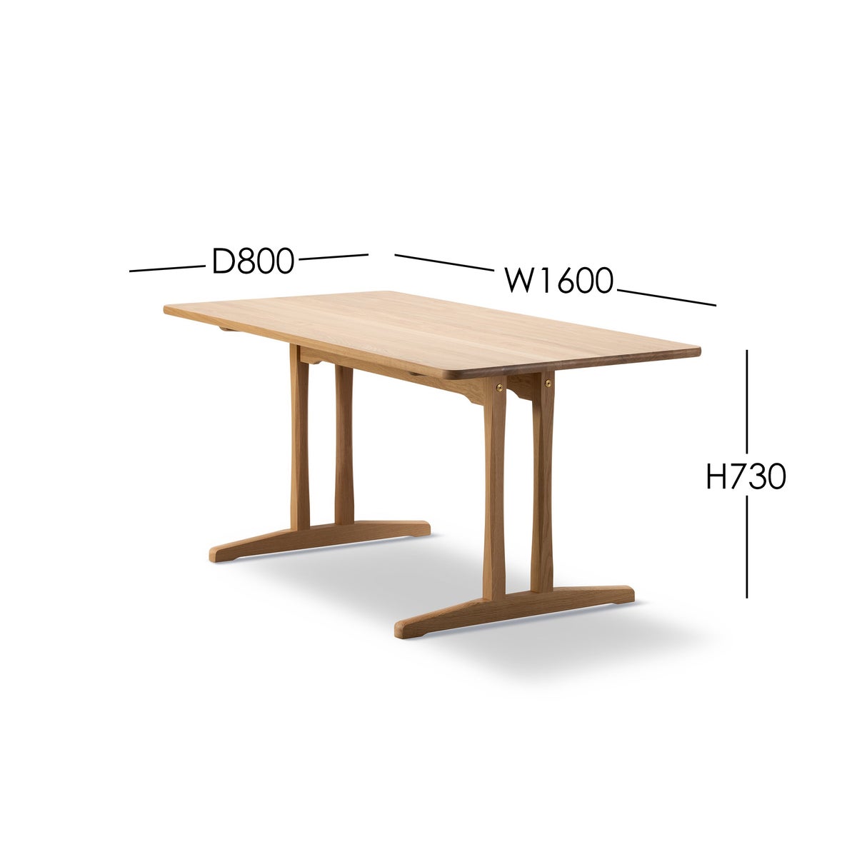 CONNECTおすすめダイニングセット1 / FREDERICIA（フレデリシア） / C18 モーエンセン シェーカーテーブル（オーク・オイル）＋J39 モーエンセンチェア（オーク・オイル）