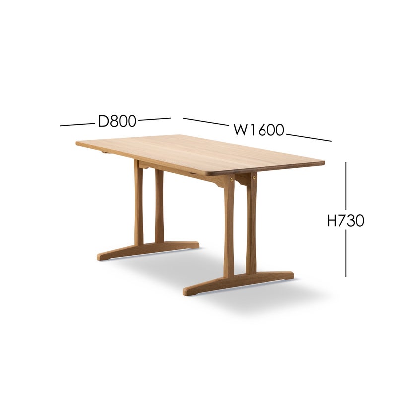CONNECTおすすめダイニングセット1 / FREDERICIA（フレデリシア） / C18 モーエンセン シェーカーテーブル（オーク・オイル）＋J39 モーエンセンチェア（オーク・オイル）