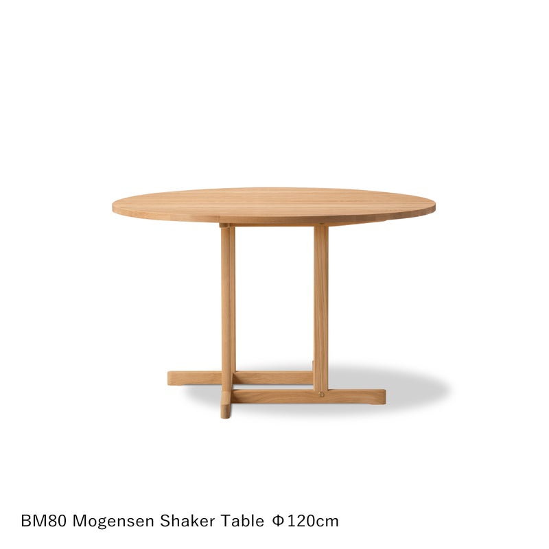CONNECTおすすめダイニングセット3 / FREDERICIA（フレデリシア） / BM80 モーエンセン シェーカーテーブル / 丸テーブル（オーク・オイル）＋J39 モーエンセンチェア（オーク・オイル）