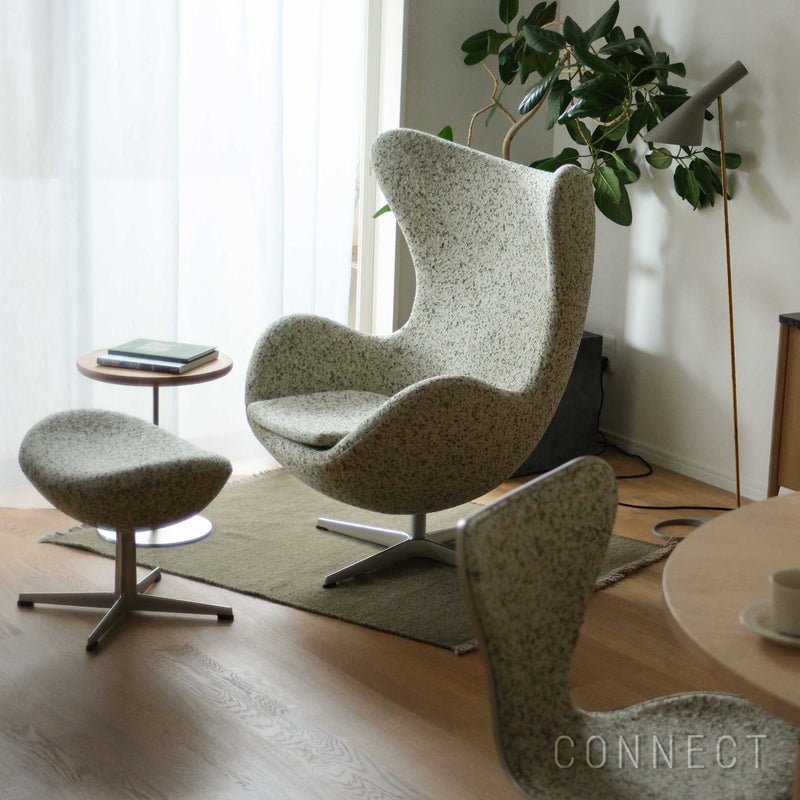【数量限定】FRITZ HANSEN（フリッツ・ハンセン） / EGG FOOT STOOL（エッグチェア用フットスツール）Atom Edition / ラウンジチェア / Atom 0124 / ステンレススチール脚（サテン仕上げ）