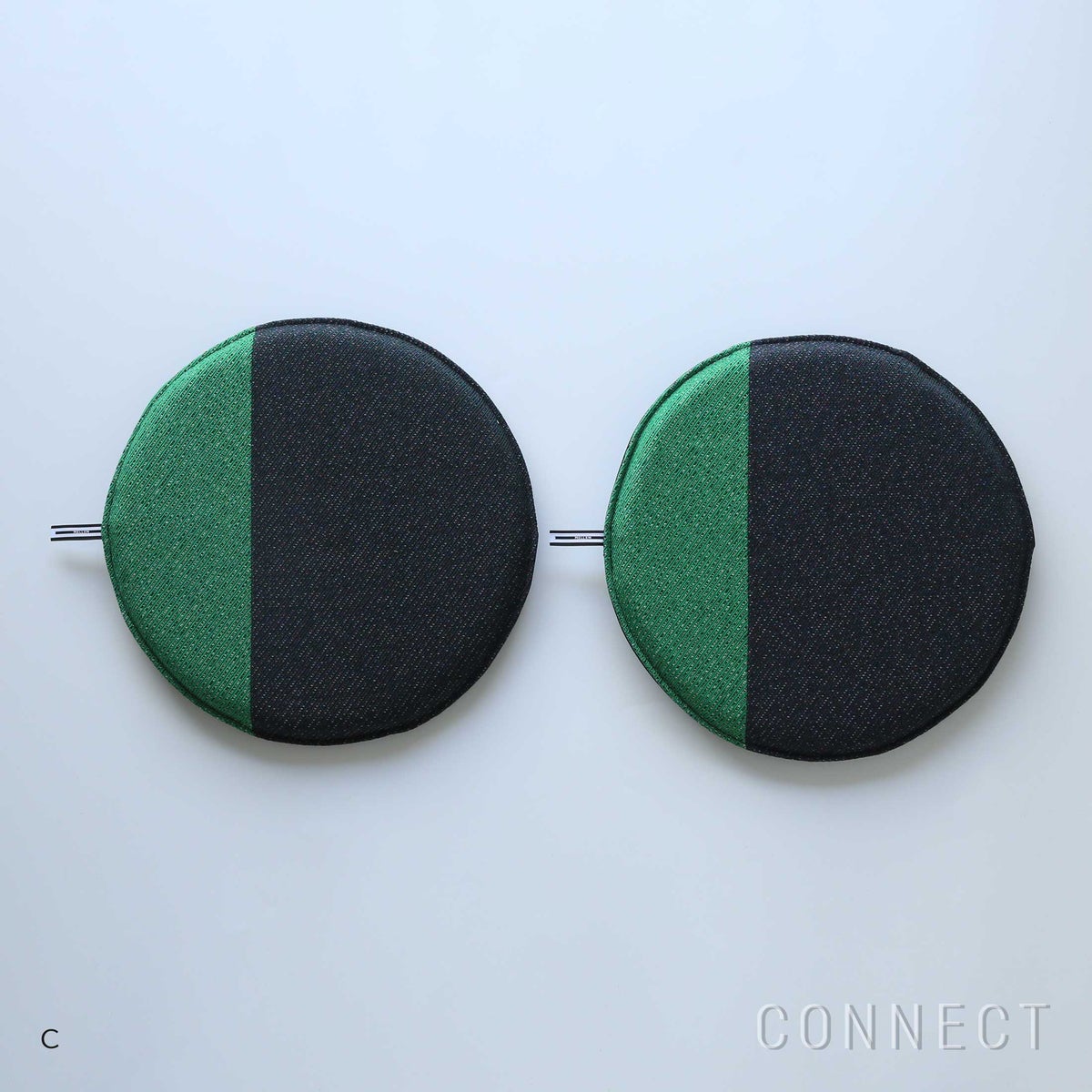 【一点もの】MELLEM（メレム） / Kvadrat/Raf Simons（クヴァドラ/ラフ・シモンズ） / ラウンドシートクッション / Masai（マサイ） アソート2点セット / 全3色 / クッション