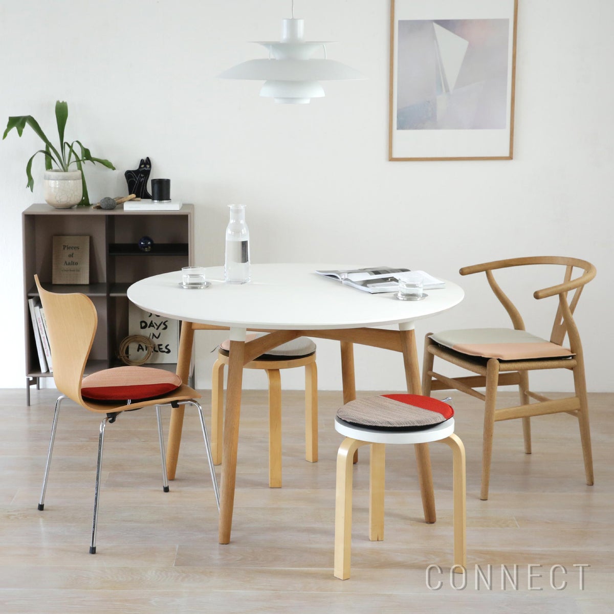 【一点もの】MELLEM（メレム） / Kvadrat（クヴァドラ） / ラウンドシートクッション / Lila（リラ） アソート / 全4色 / クッション