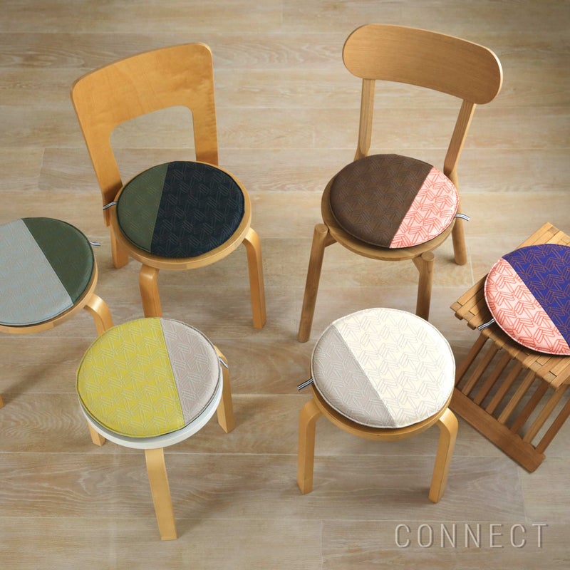 【一点もの】MELLEM（メレム） / Kvadrat（クヴァドラ） / ラウンドシートクッション / Stick Tree（スティックツリー） アソート / 全6色 / クッション