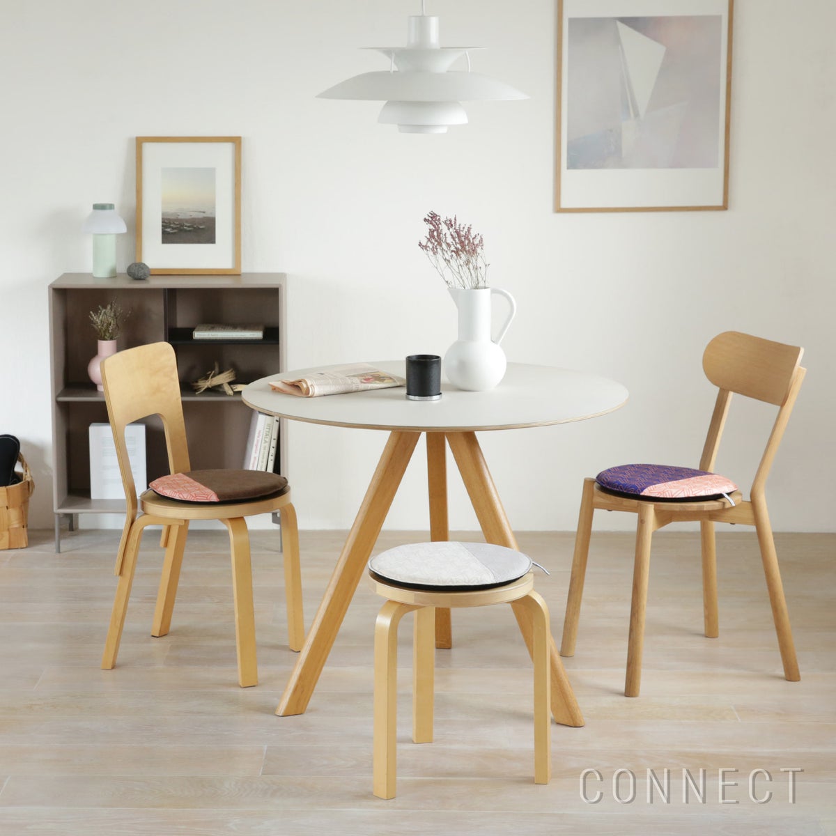 【一点もの】MELLEM（メレム） / Kvadrat（クヴァドラ） / ラウンドシートクッション / Stick Tree（スティックツリー） アソート / 全6色 / クッション