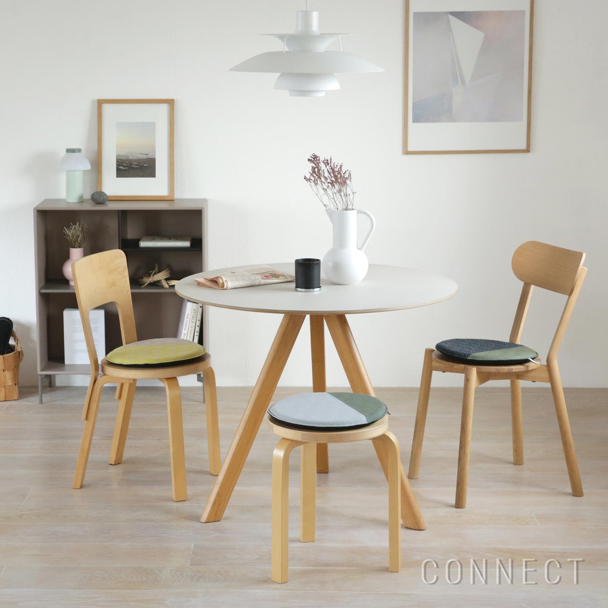 【一点もの】MELLEM（メレム） / Kvadrat（クヴァドラ） / ラウンドシートクッション / Stick Tree（スティックツリー） アソート / 全6色 / クッション
