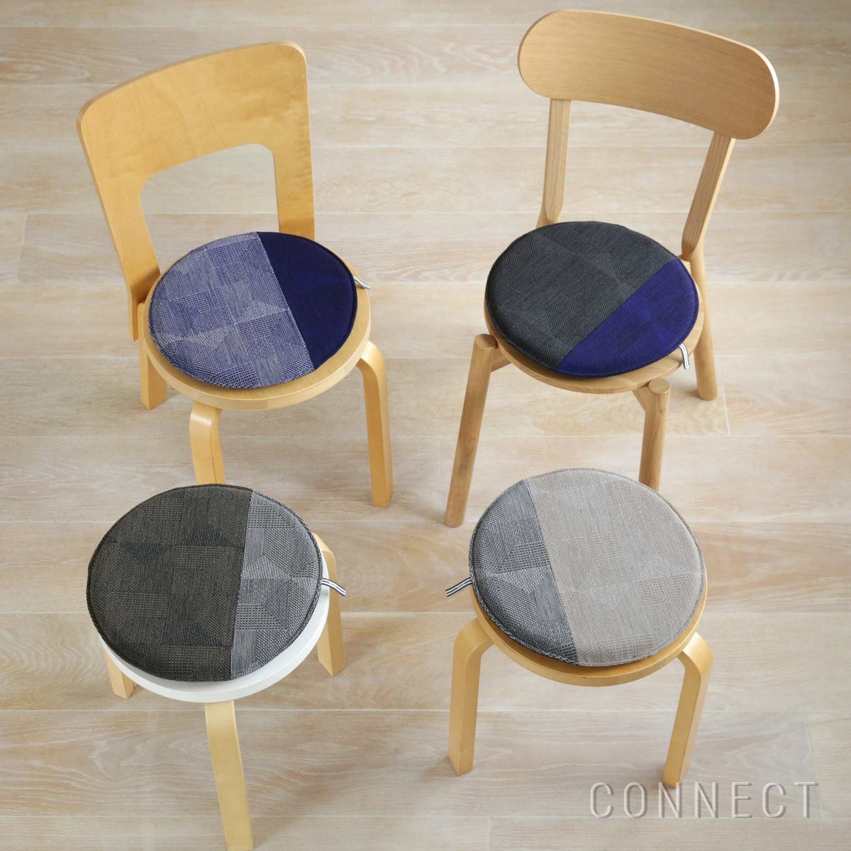【一点もの】MELLEM（メレム） / Kvadrat（クヴァドラ） / ラウンドシートクッション / Crystal Field（クリスタルフィールド） アソート / 全4色 / クッション