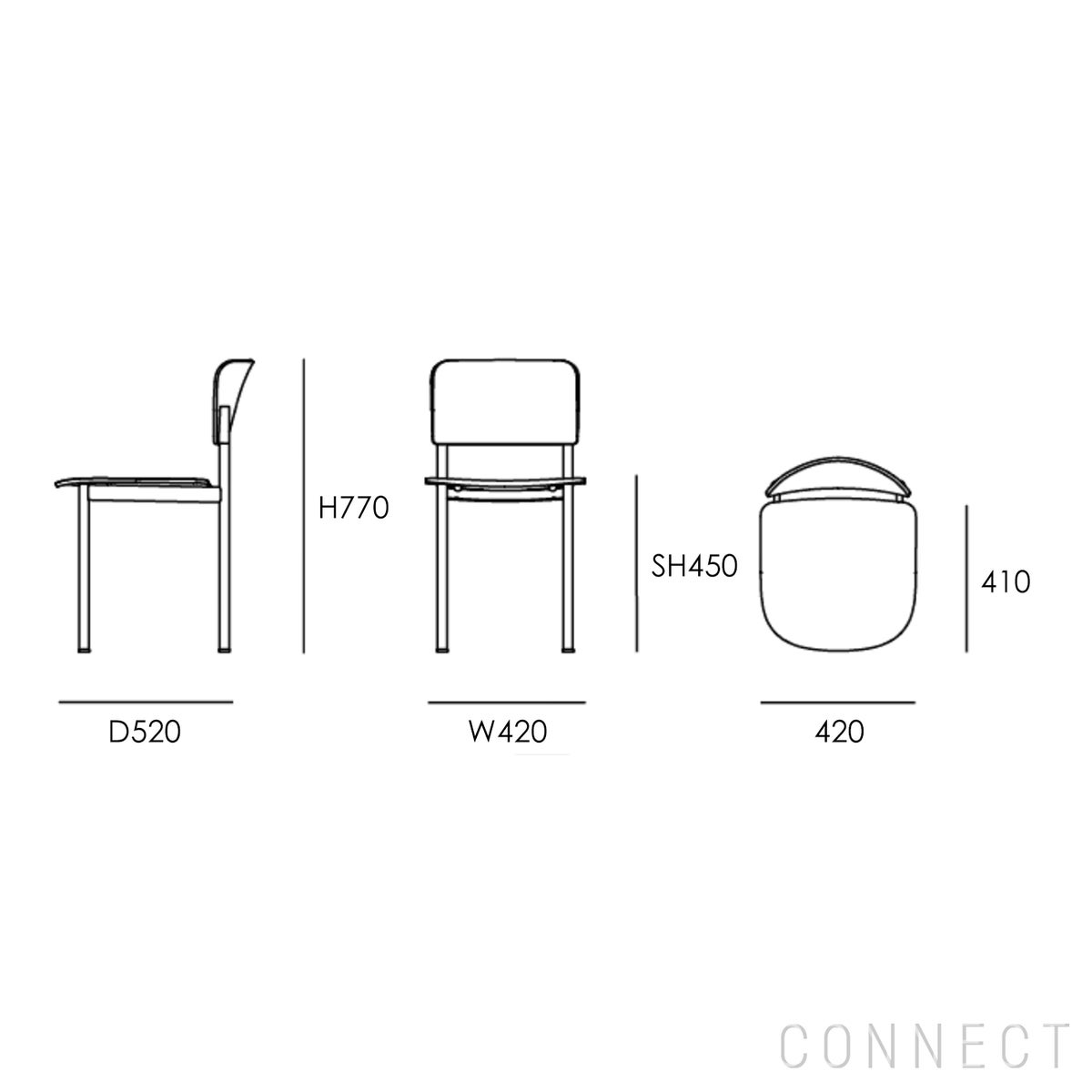 FREDERICIA（フレデリシア） / Plan Chair（プランチェア） / Model 3412 / オーク材・ラッカー仕上げ / ダイニングチェア