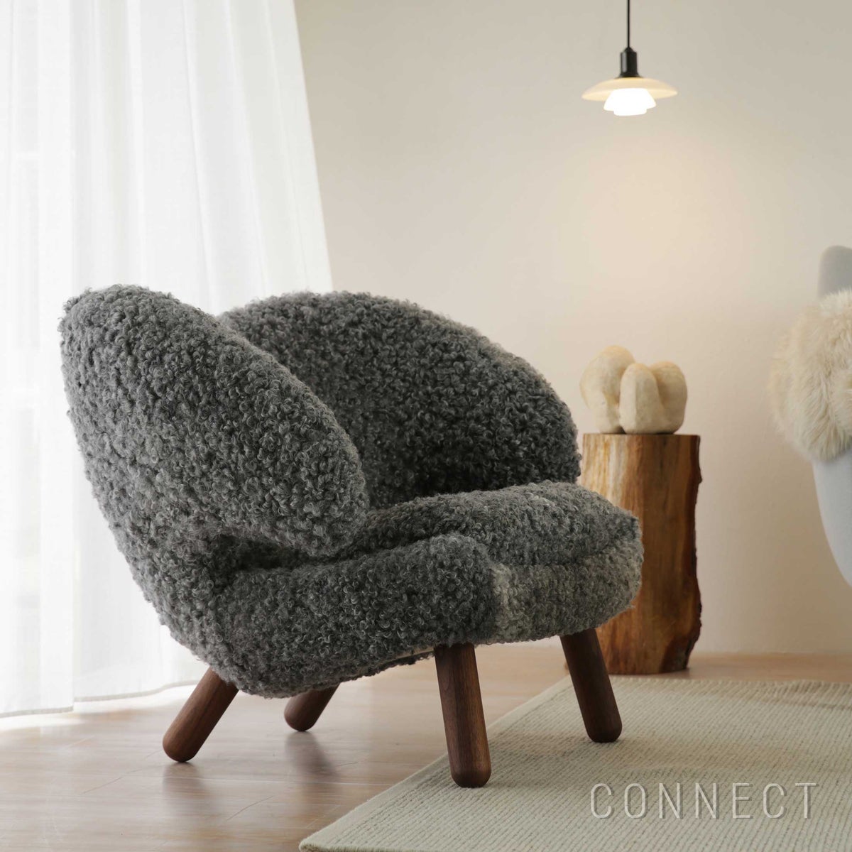 HOUSE OF FINN JUHL（ハウス・オブ・フィンユール） / PELICAN CHAIR W（ペリカンチェア） / ウォルナット材・オイル仕上げ / in Gotland Sheepskin returns